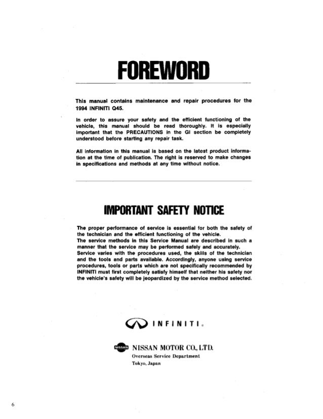 1994 infiniti q45 service manual data wiring diagrams